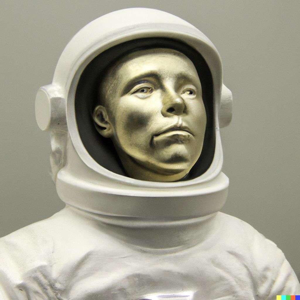 an astronaut, sculpture